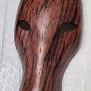 Hand-Carved Wooden Zebra Mask Wall Decor
